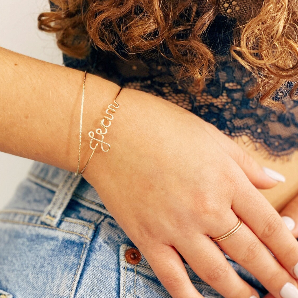 Bracelet à message personnalisé