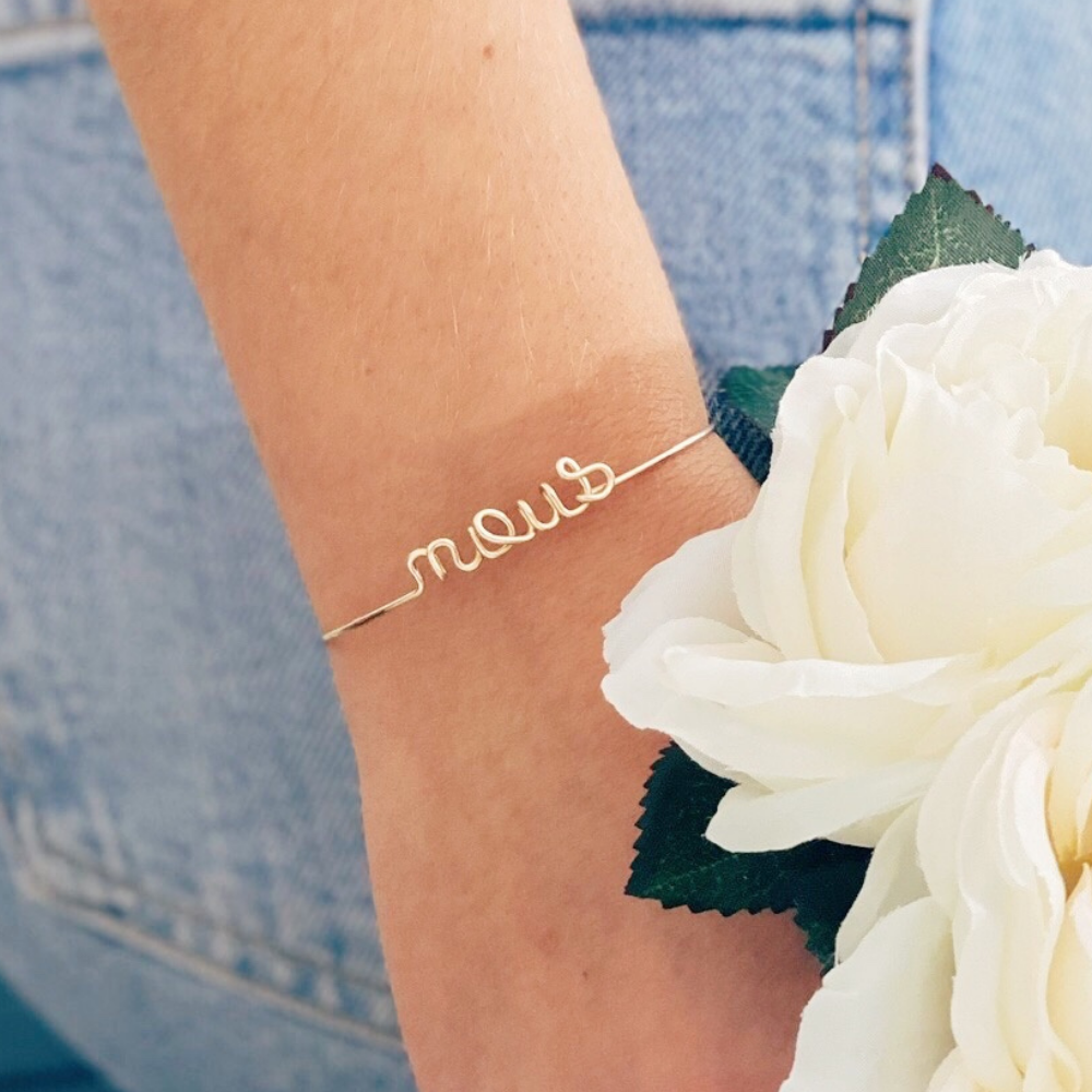 Bracelet à message personnalisé