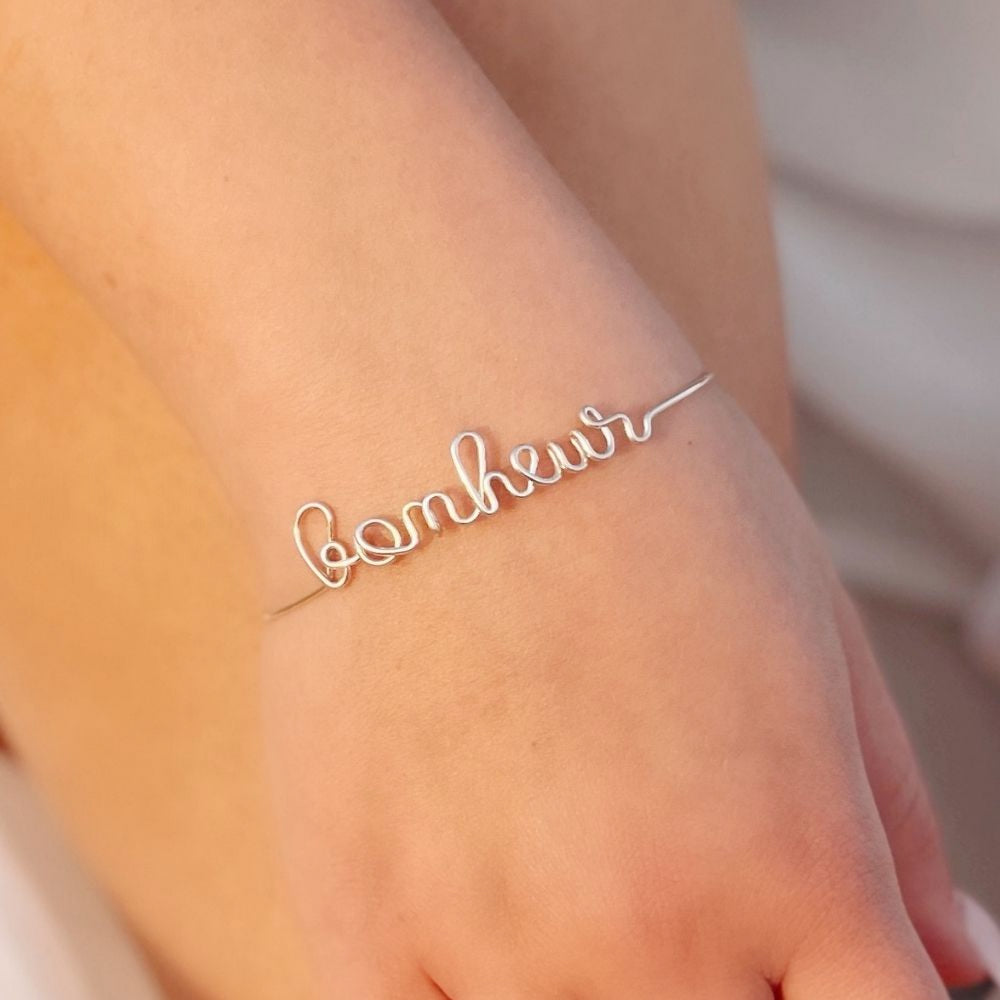 Bracelet à message personnalisé