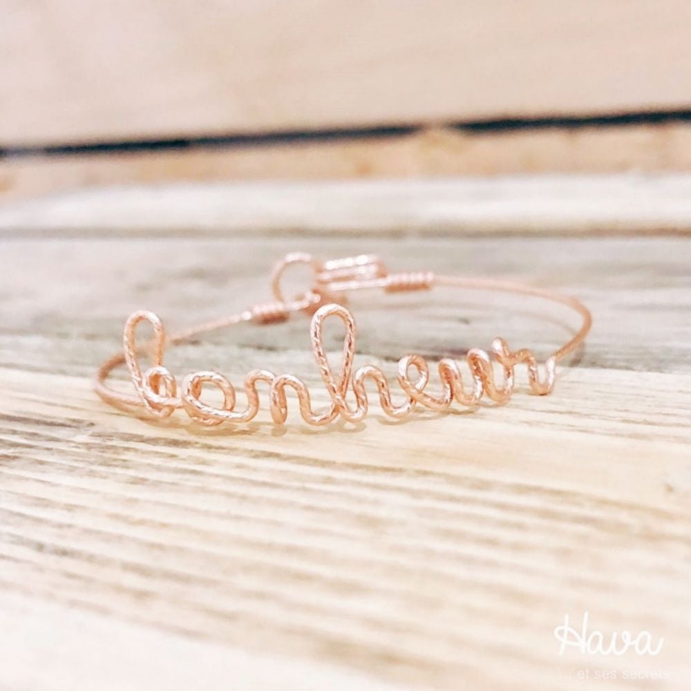 Bracelet à message personnalisé