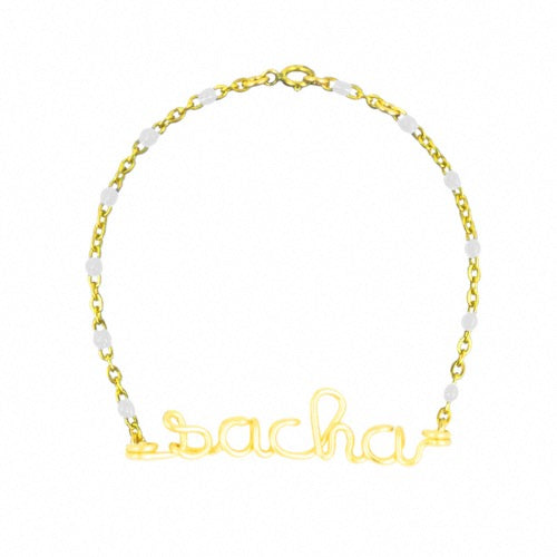 Bracelet chainette à message personnalisé enfant