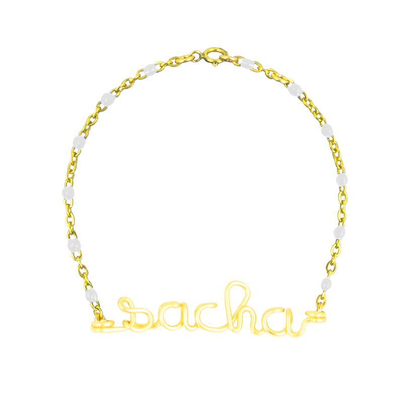 Bracelet chainette à message personnalisé enfant