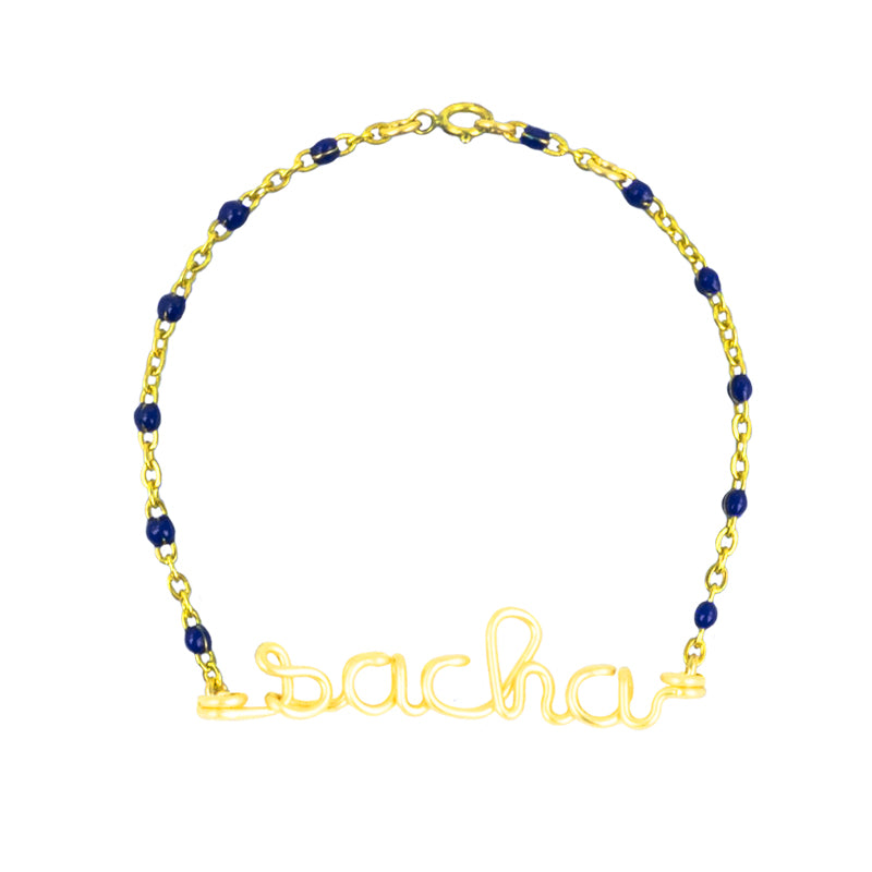 Bracelet chainette à message personnalisé enfant