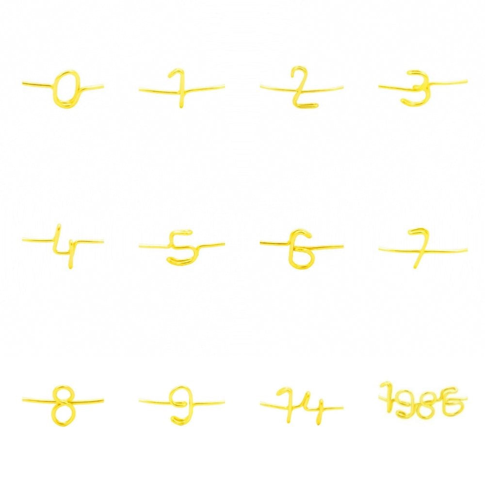 Bague chiffre de 0 à 9