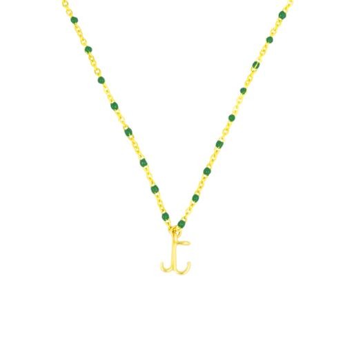 Personalized initial chain necklace