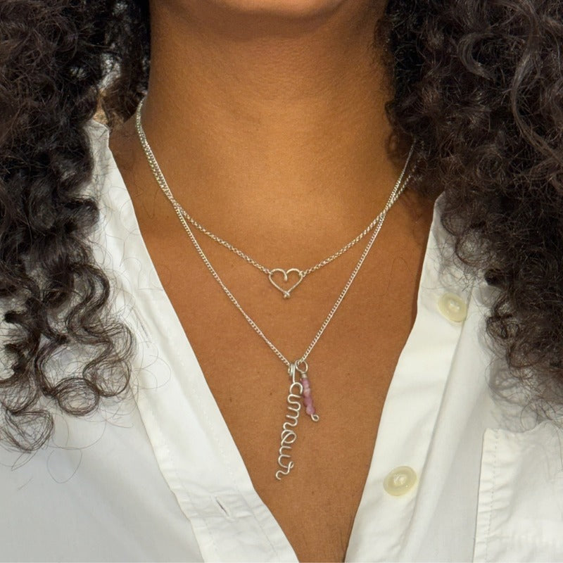 Collier message et charms à personnaliser