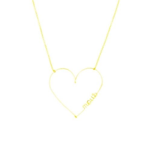 Collier coeur à message personnalisé Alexia