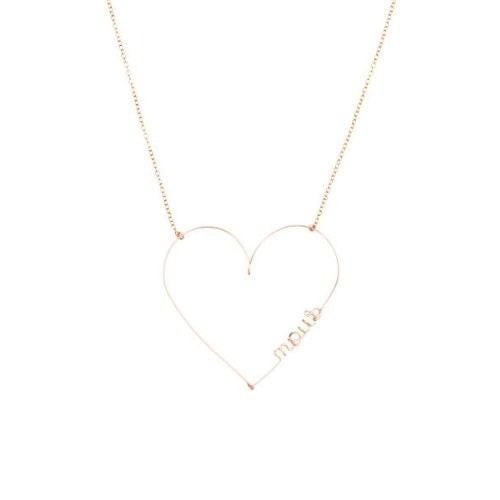 Collier coeur à message personnalisé Alexia