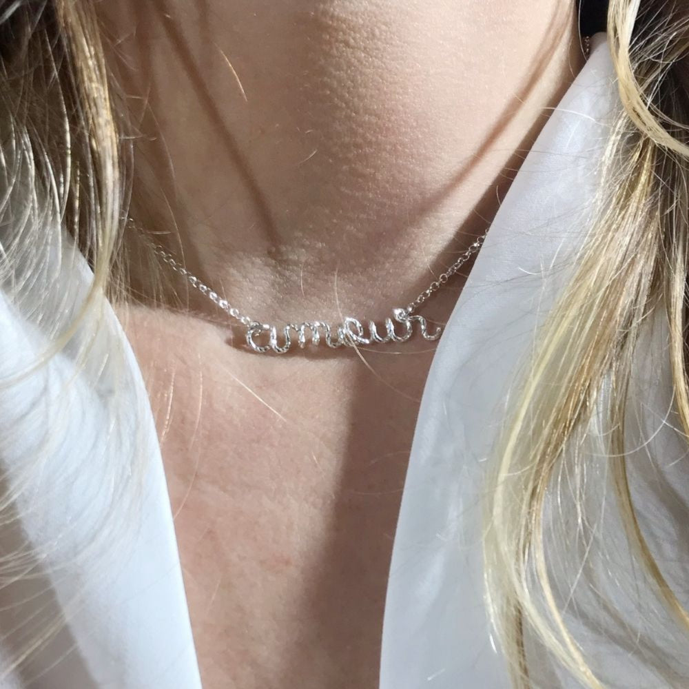 Collier à message personnalisé