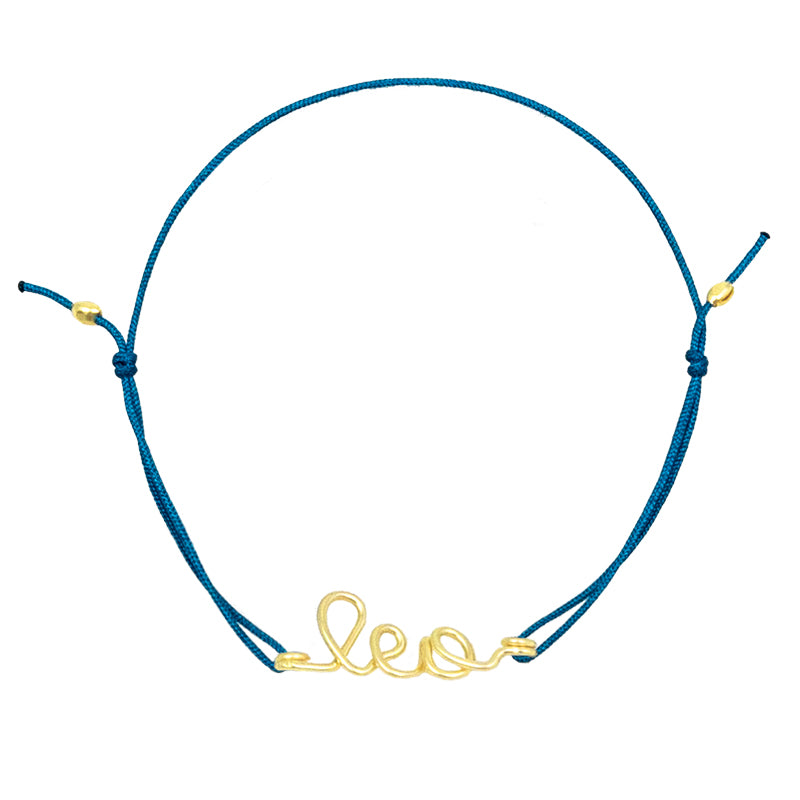 Bracelet cordon à message personnalisé femme - homme - enfant