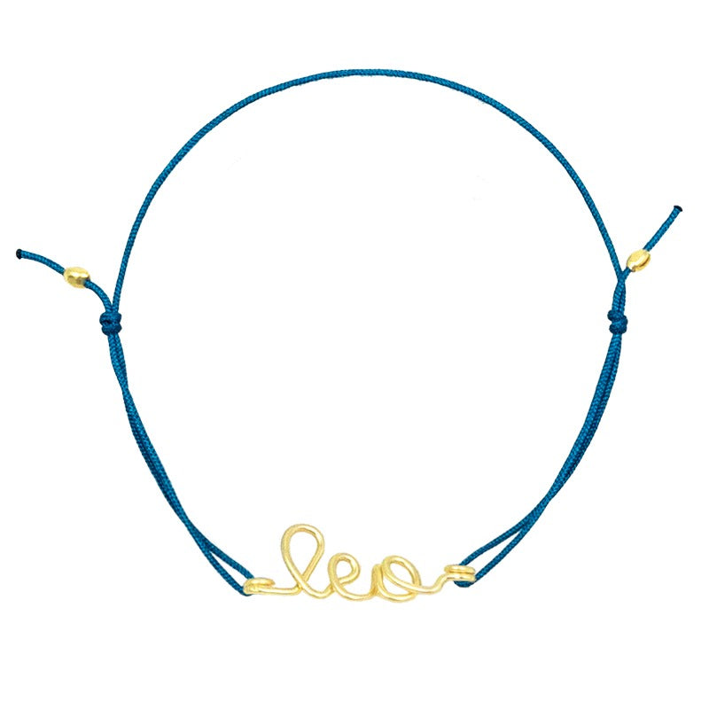 Bracelet cordon à message personnalisé femme - homme - enfant