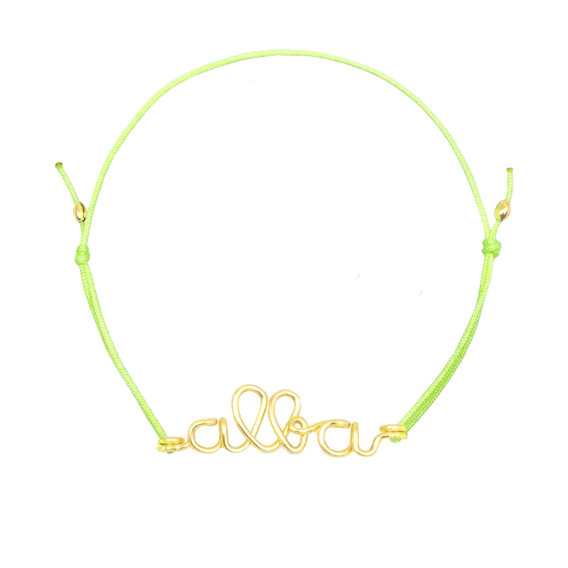 Bracelet cordon à message personnalisé femme - homme - enfant