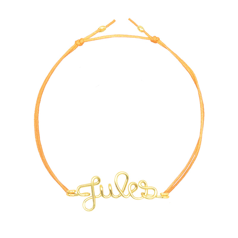 Bracelet cordon à message personnalisé femme - homme - enfant