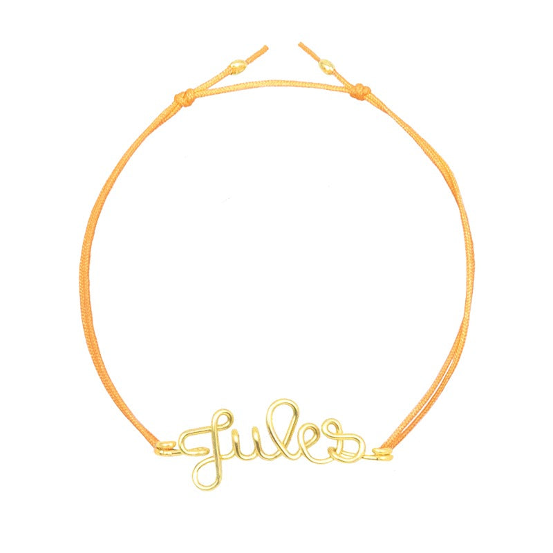 Bracelet cordon à message personnalisé femme - homme - enfant