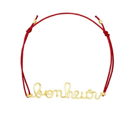 Bracelet cordon à message personnalisé femme - homme - enfant