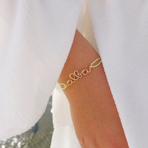 Bracelet cordon à message personnalisé femme - homme - enfant