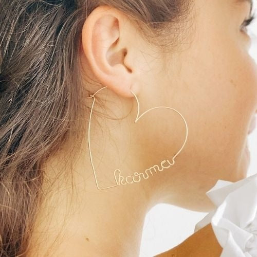 Créole coeur à message personnalisé