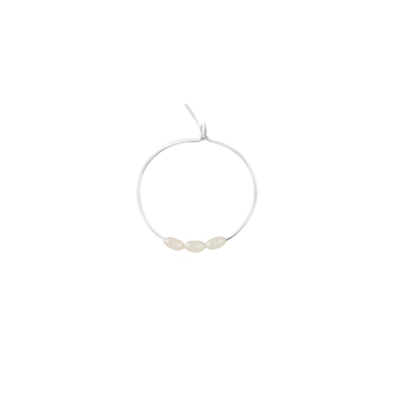 Mini créoles perles de culture blanches