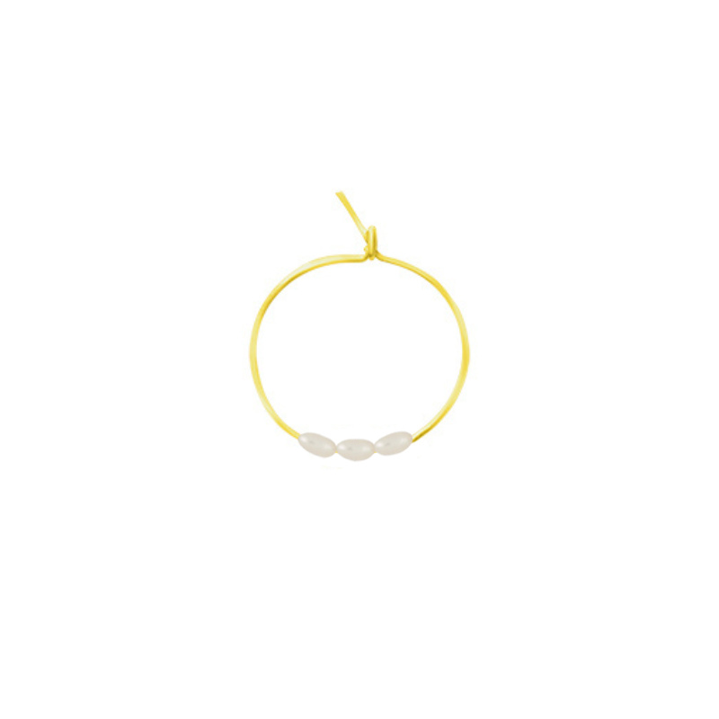 Mini créoles perles de culture blanches