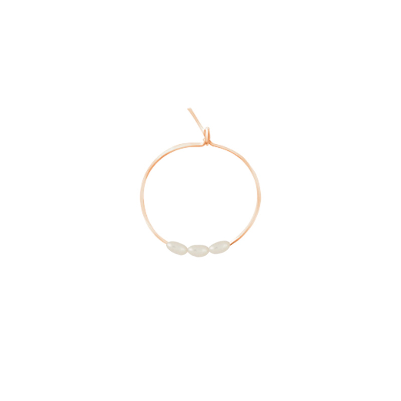 Mini créoles perles de culture blanches