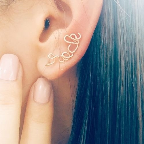 Ear cuff à message rock