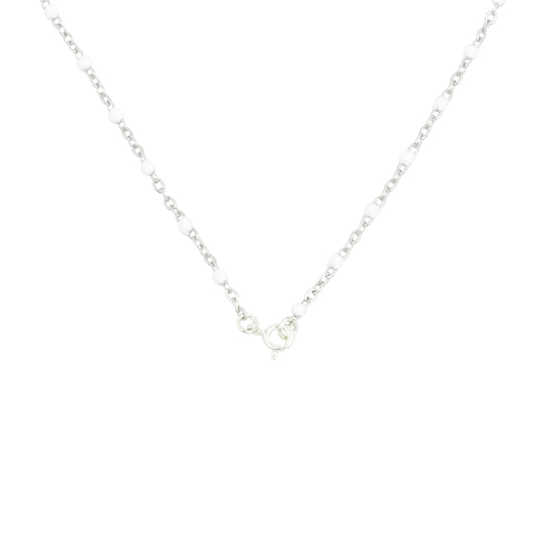 Collier à message personnalisé chainette perles