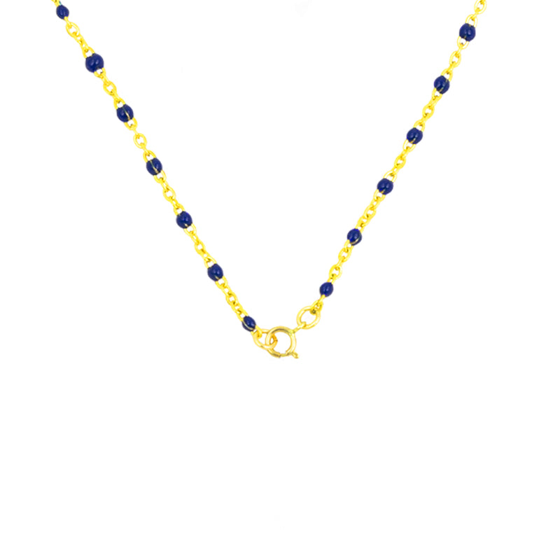 Long Collier De Perles Dorées Avec Grand Pendentif Cœur - Neuf Sans Emballage