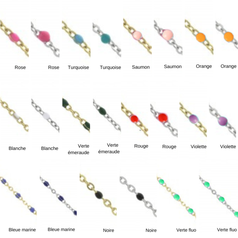 Collier chainette initiales à personnaliser