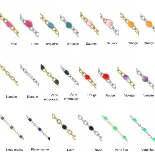 Child's personalized message chain bracelet