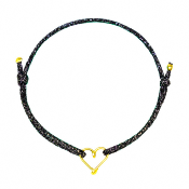 Bracelet cordon coeur personnalisable