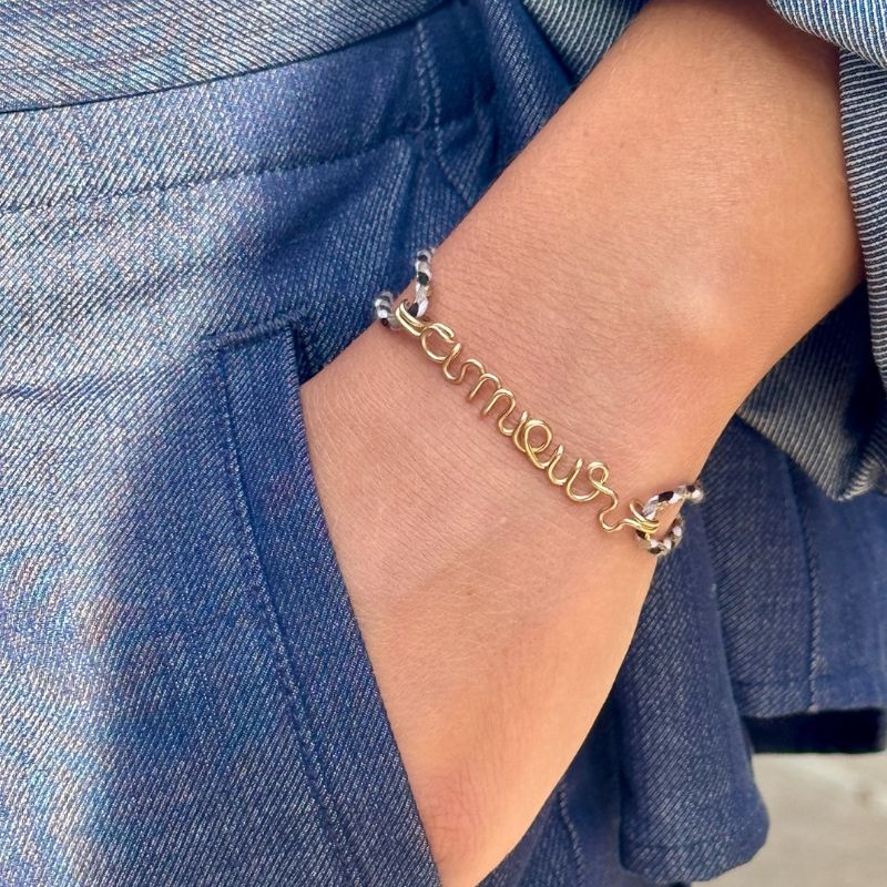 Bracelet cordon à message personnalisé (nouvelles couleurs!)