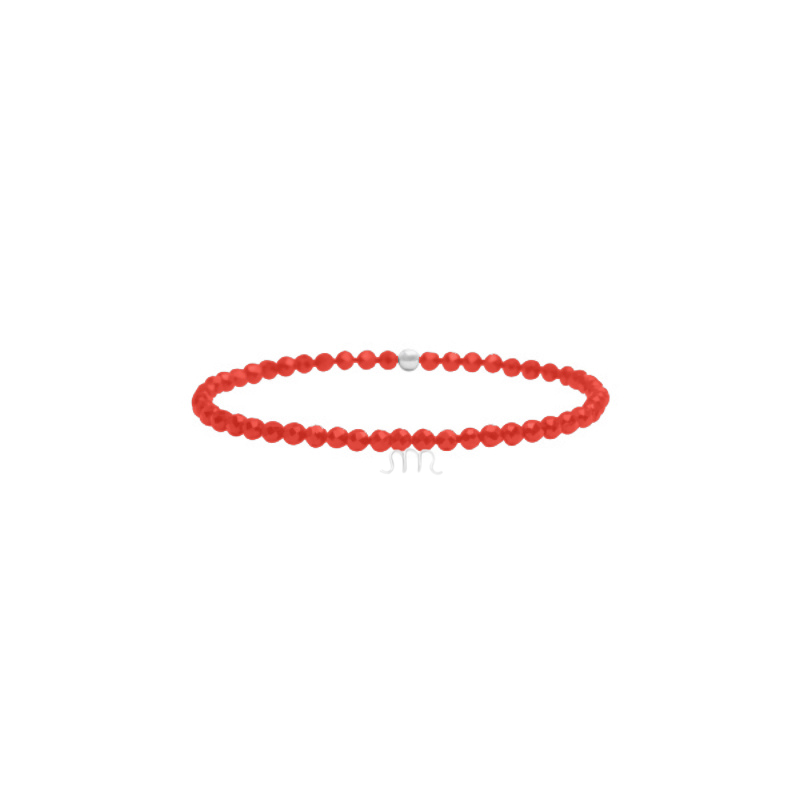 
                      
                        Bracelet élastique pierres, initiale
                      
                    
