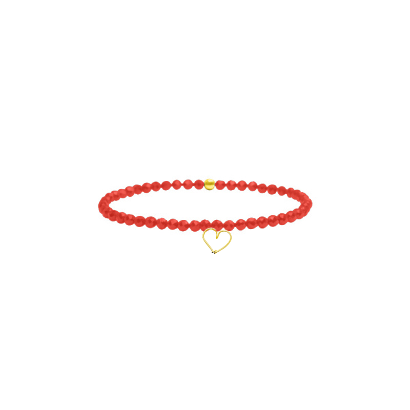 
                      
                        Bracelet élastique pierres, cœur
                      
                    