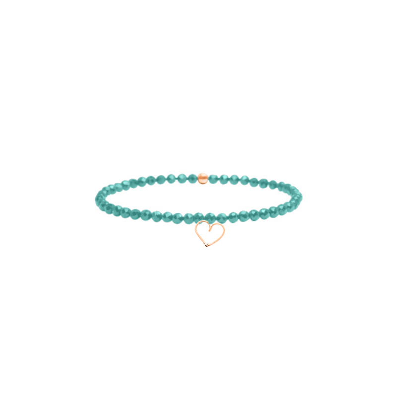 
                      
                        Bracelet élastique pierres, cœur
                      
                    