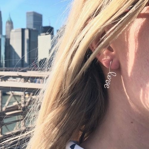 
                      
                        Personalized message drop earring
                      
                    