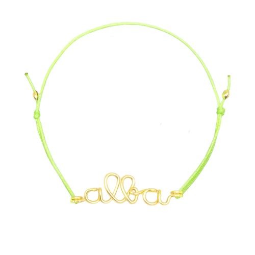 Personalized message cord bracelet for women, men and children